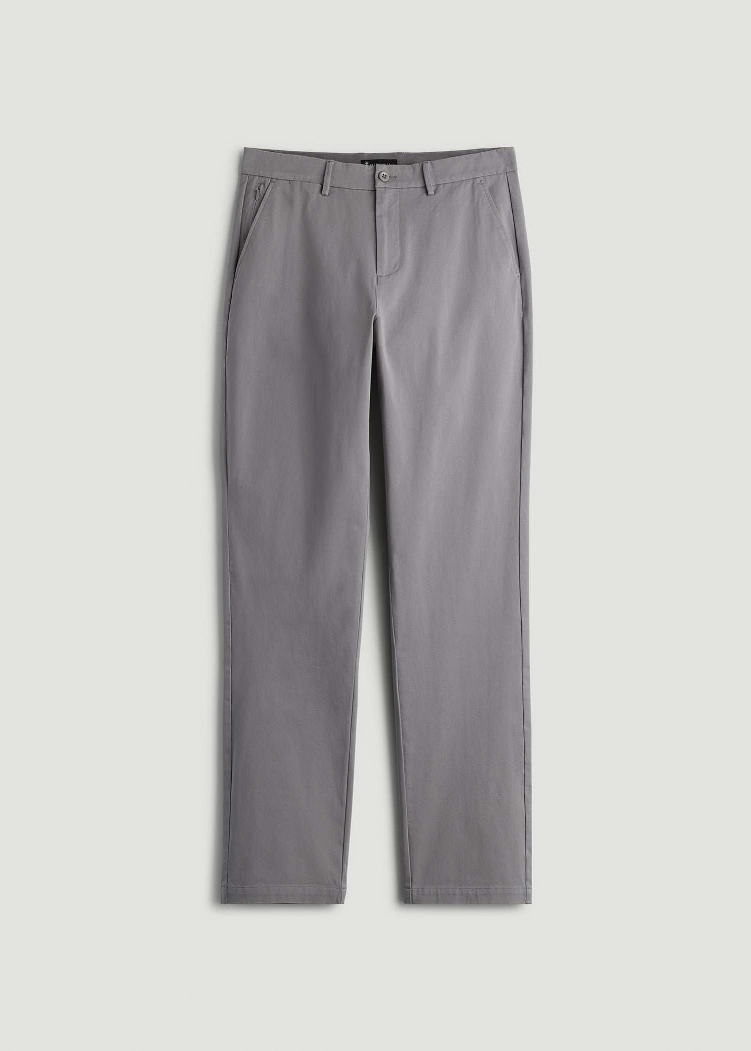 4 Way Stretch Commuter Straight Chino Pants in Pebble Grey