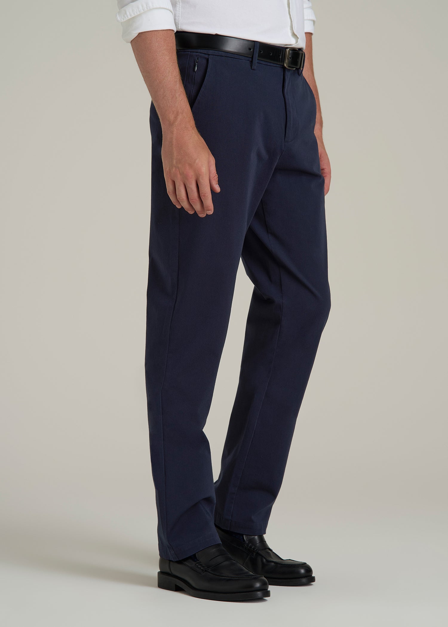 4 Way Stretch Commuter Tapered Chino Pants in Patriot Blue