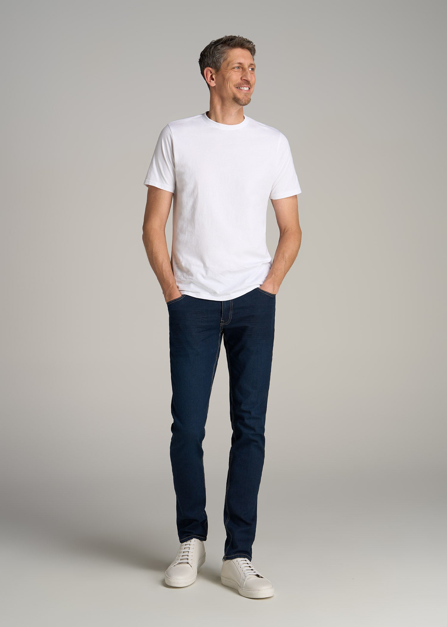 Carman TAPERED Jeans for Tall Men in Blue Steel