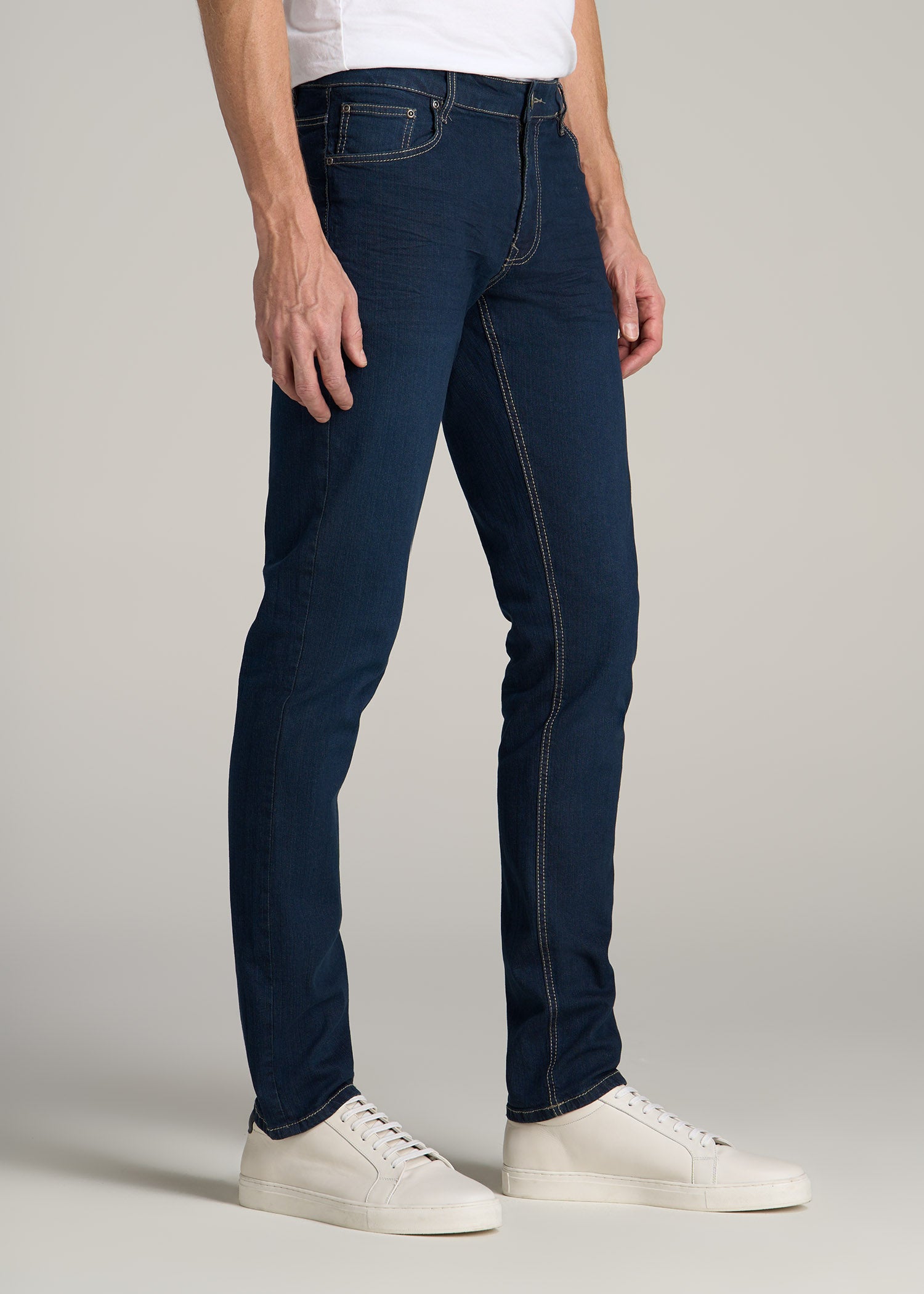Carman TAPERED Jeans for Tall Men in Blue Steel