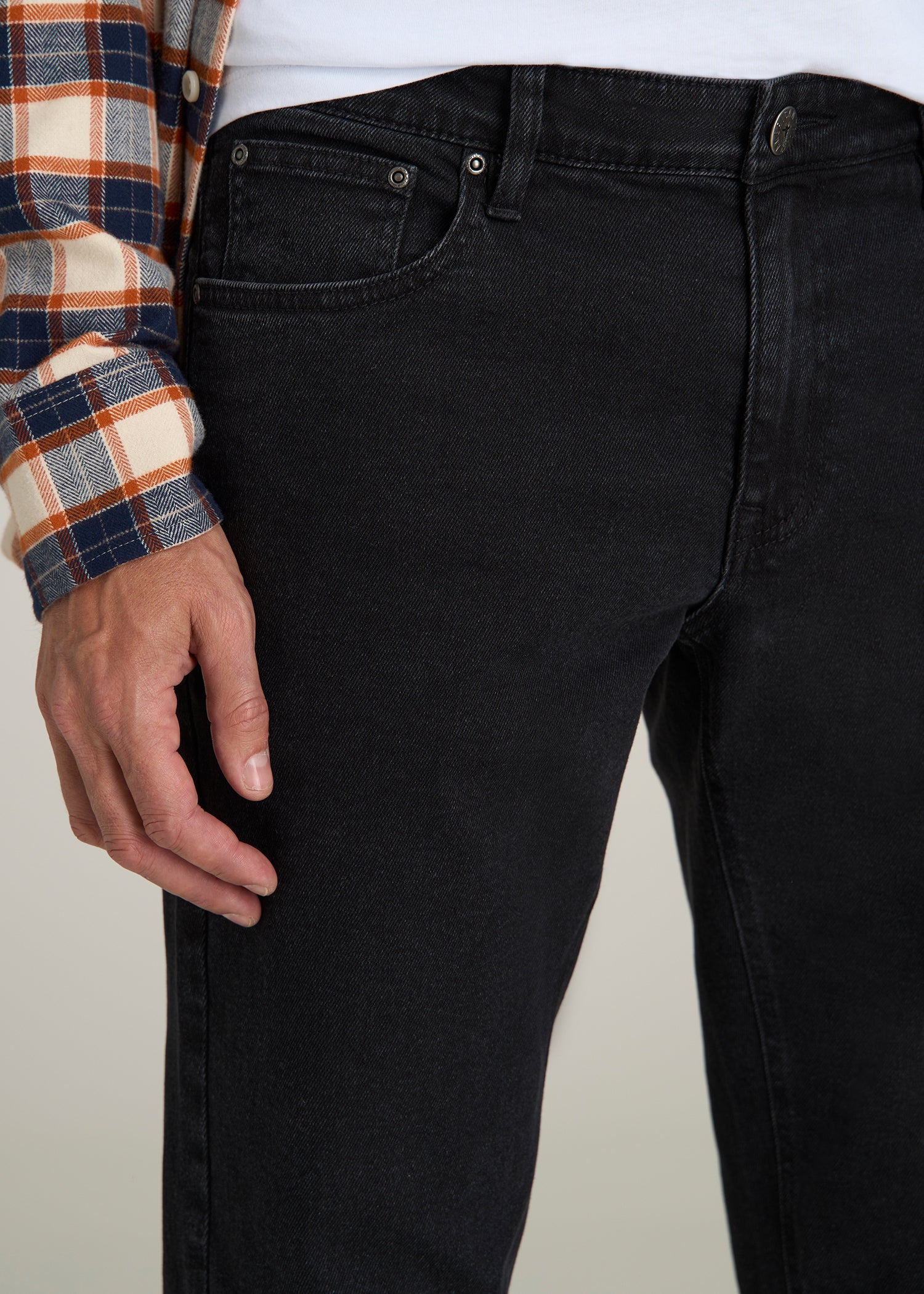 Carman TAPERED Jeans for Tall Men in Onyx Black Wash