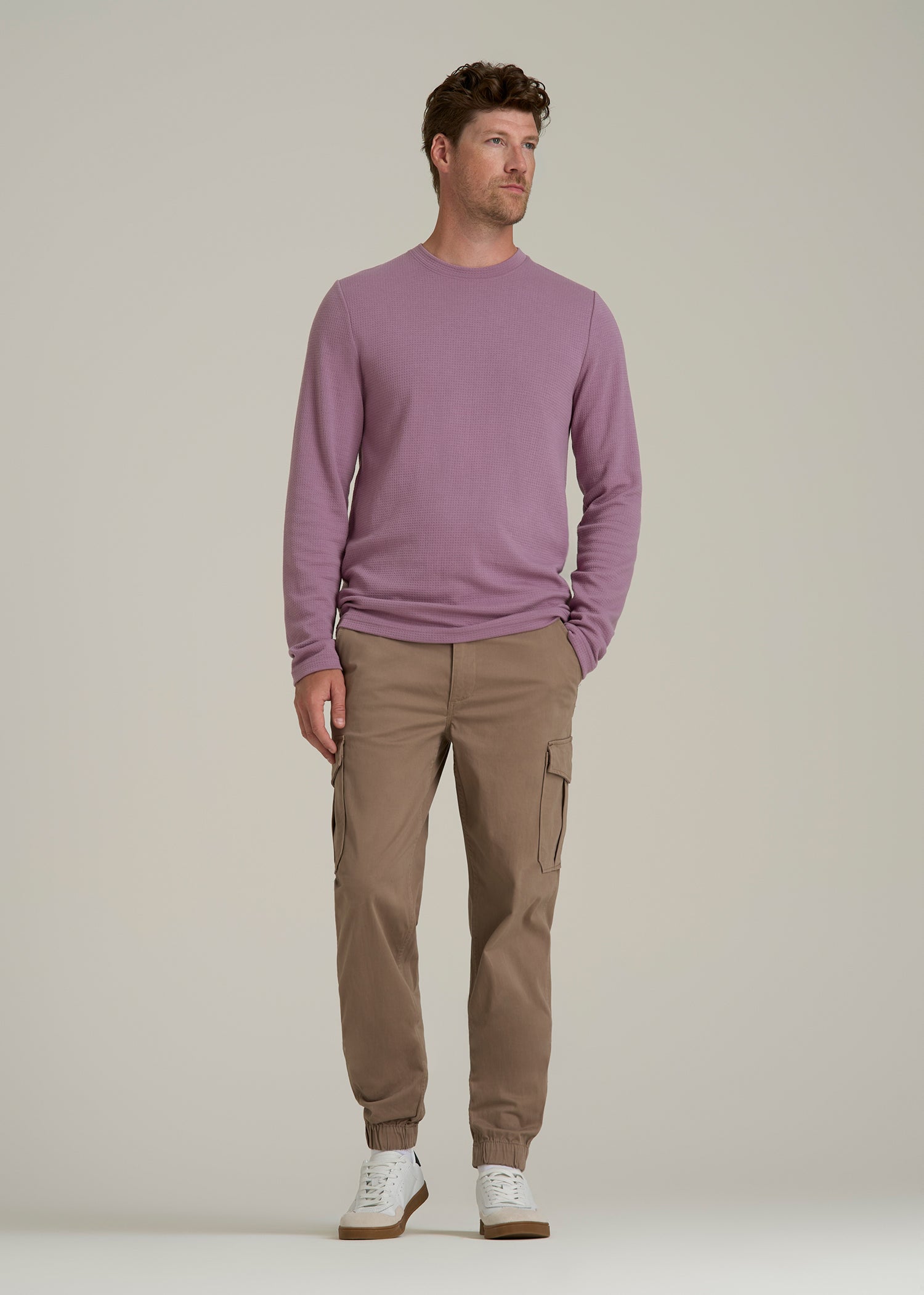 Cloud Knit Waffle Long Sleeve in Grapeade