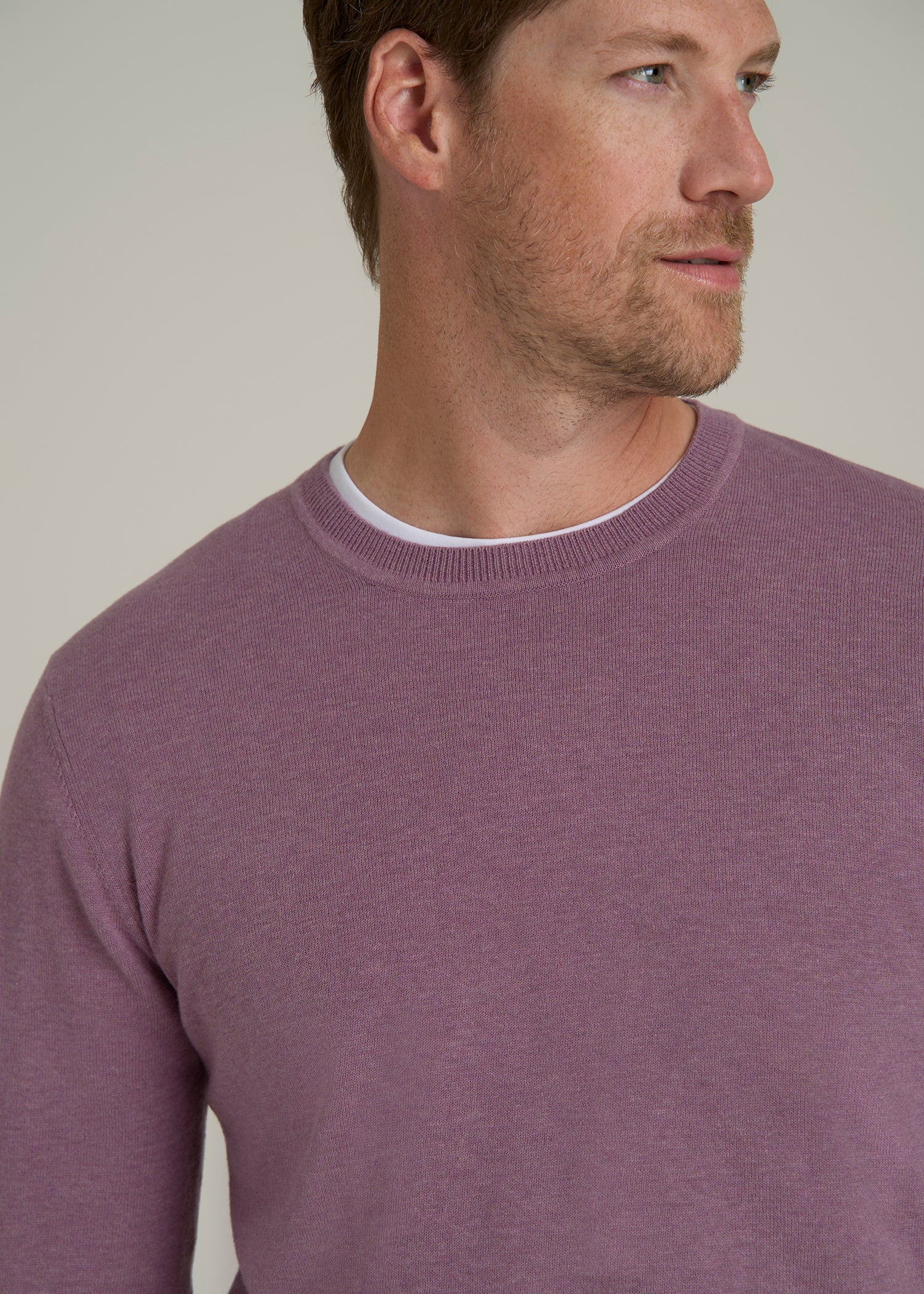 Everyday Crewneck Tall Men's Sweater in Grapeade