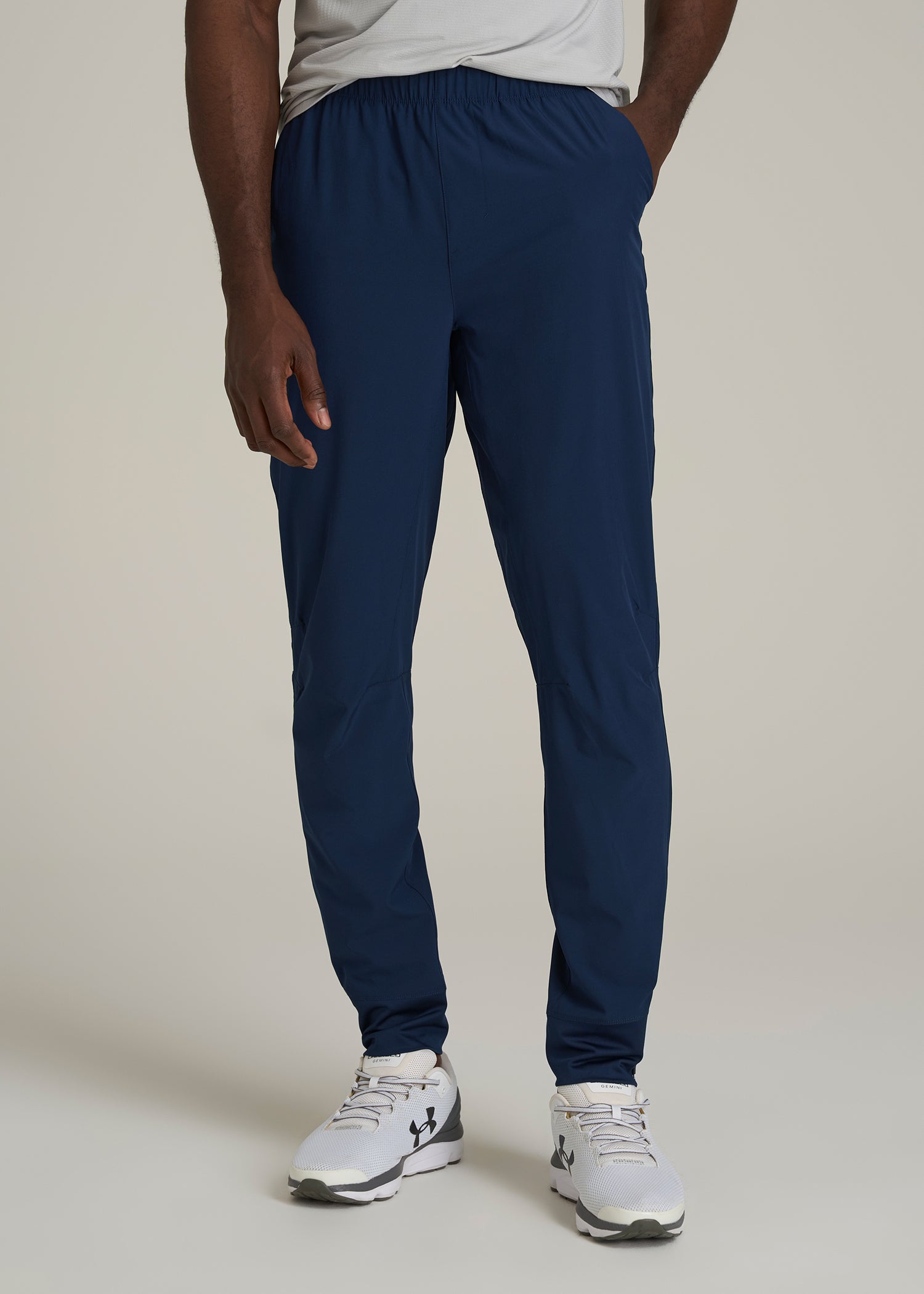 Featherweight Perforated Training Joggers for Tall Men in Regal Blue