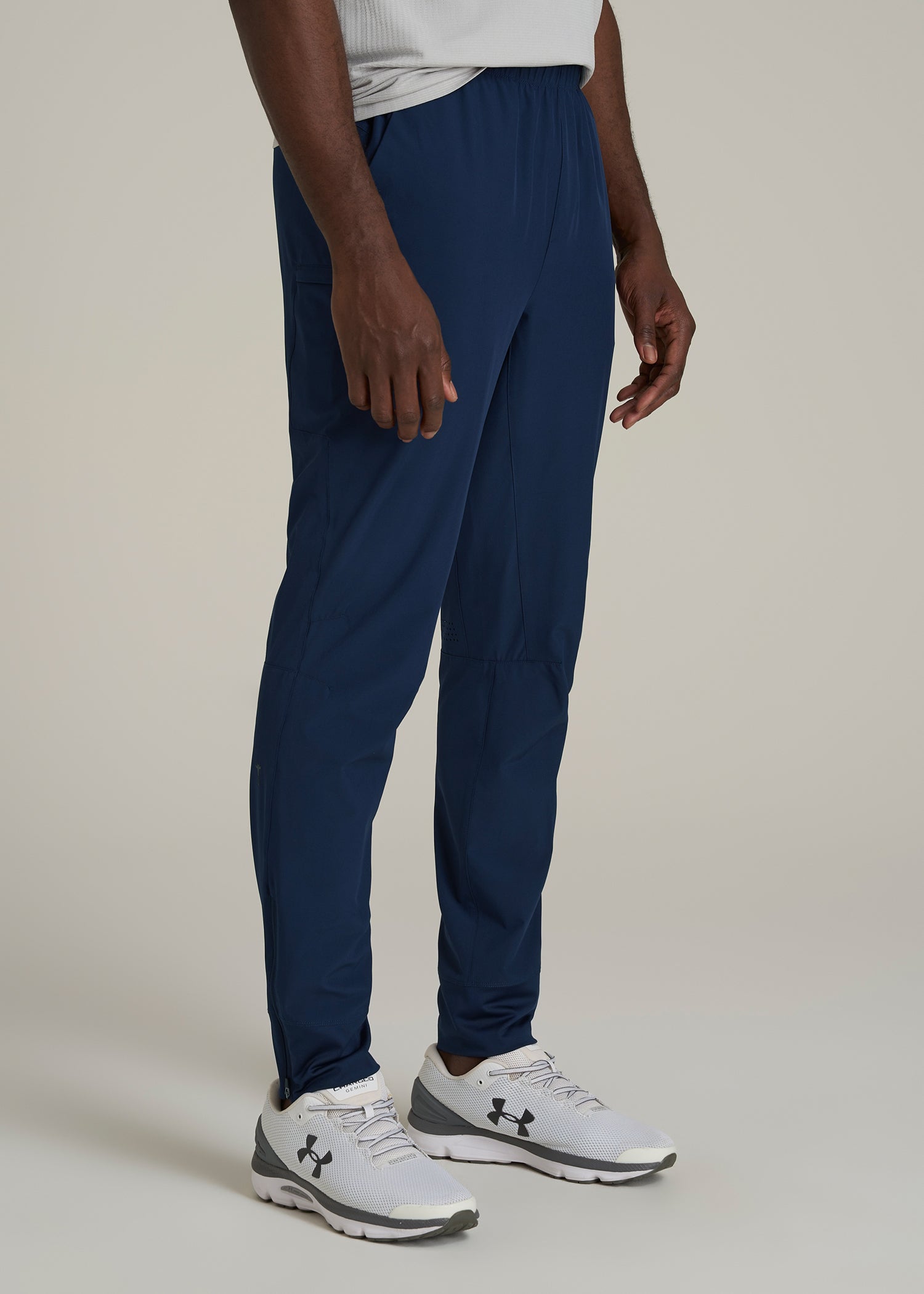 Featherweight Perforated Training Joggers for Tall Men in Regal Blue
