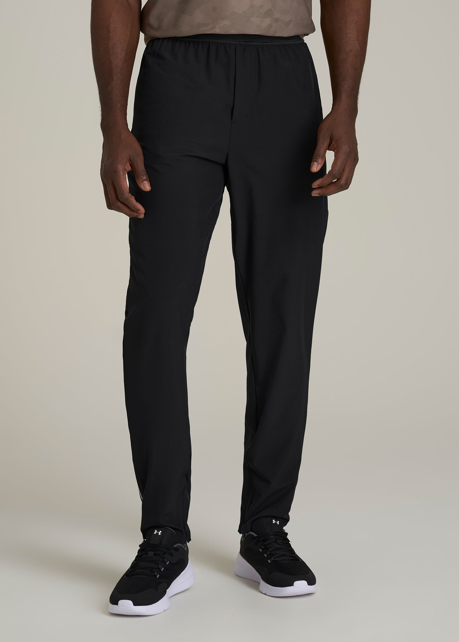 Featherweight Running Pants for Tall Men in Black