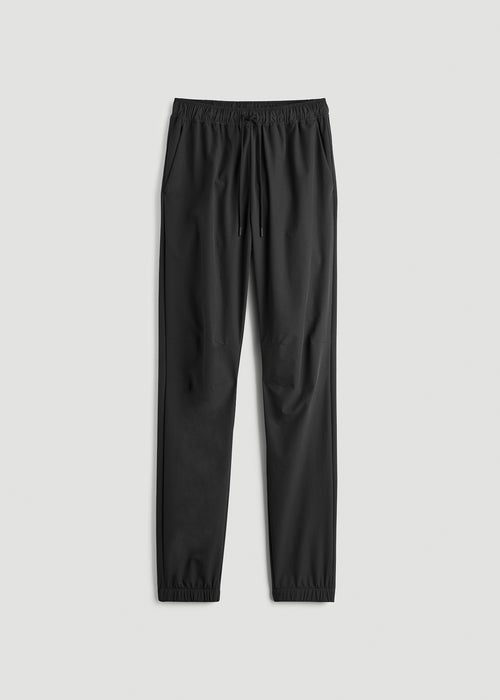 Flex Nylon Joggers for Tall Men in Black