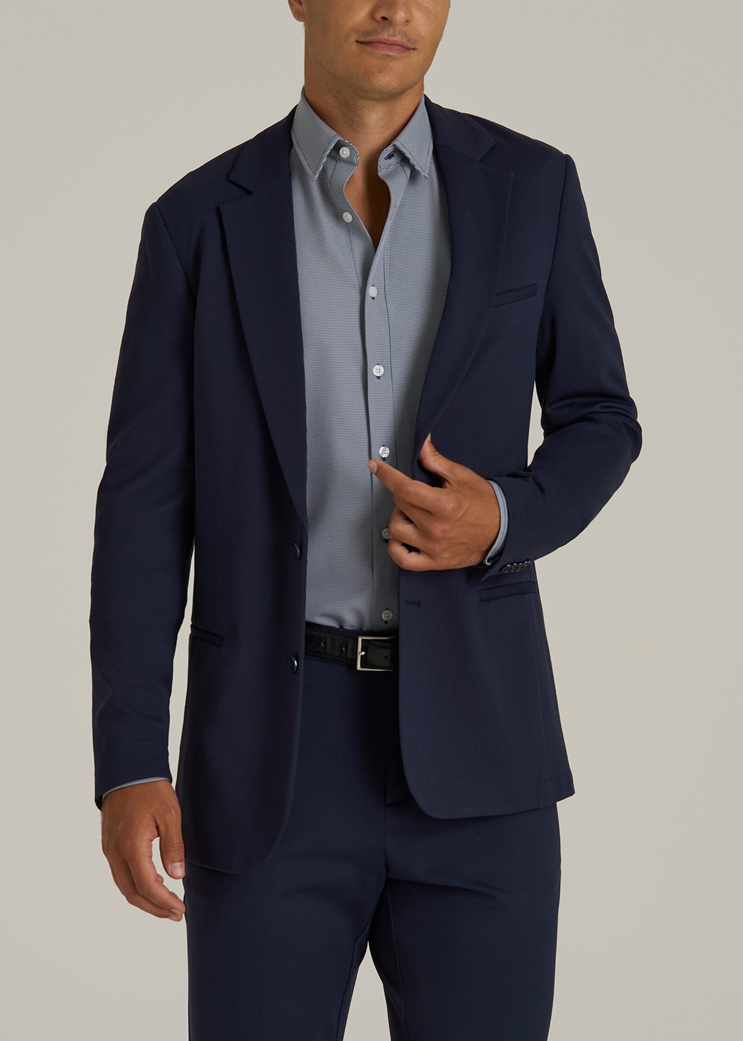 Flex Tech Suit Jacket for Tall Men in Navy