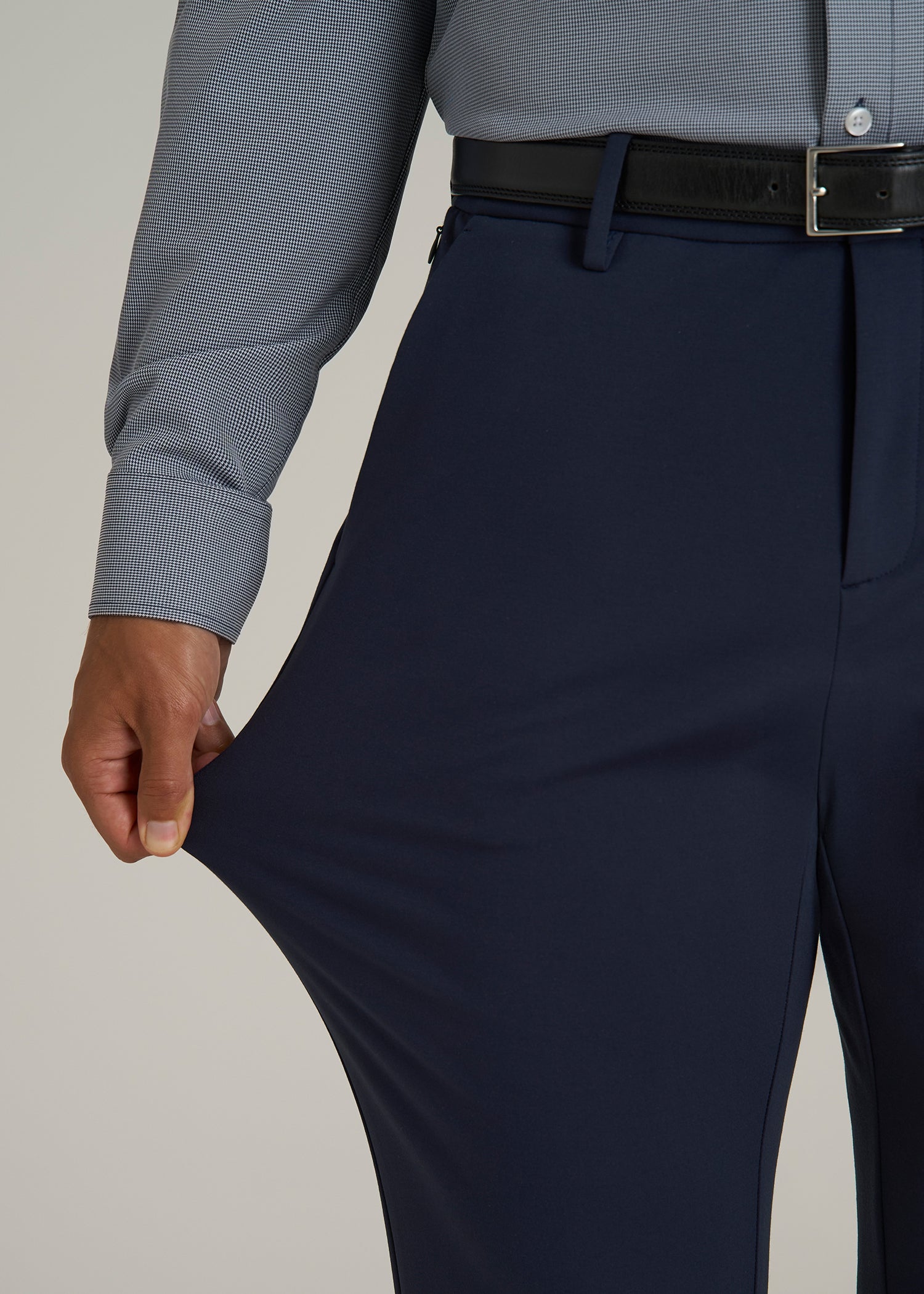Flex Tech Suit Pants for Tall Men in Navy