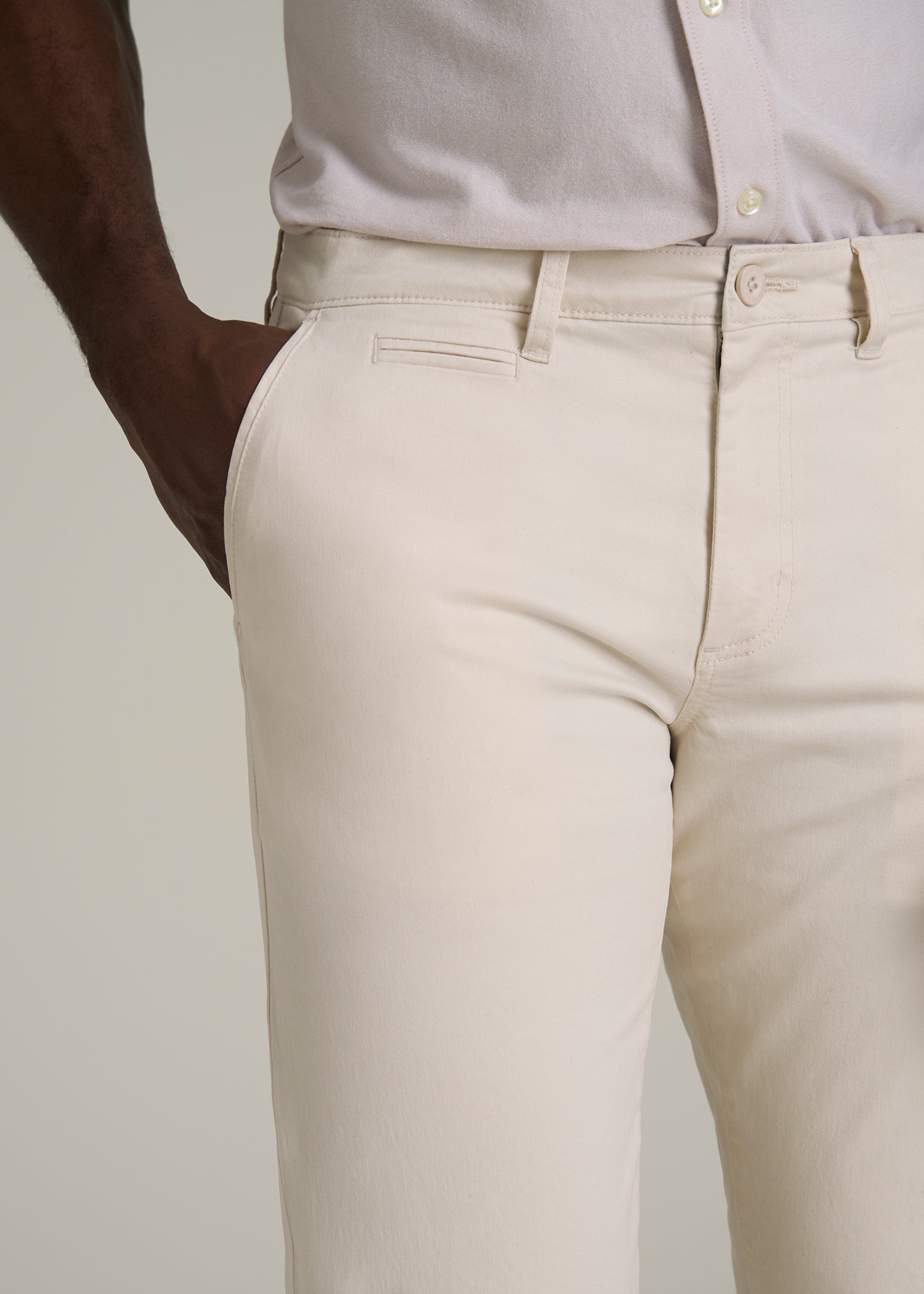 J1 STRAIGHT Leg Chinos for Tall Men in Chalk