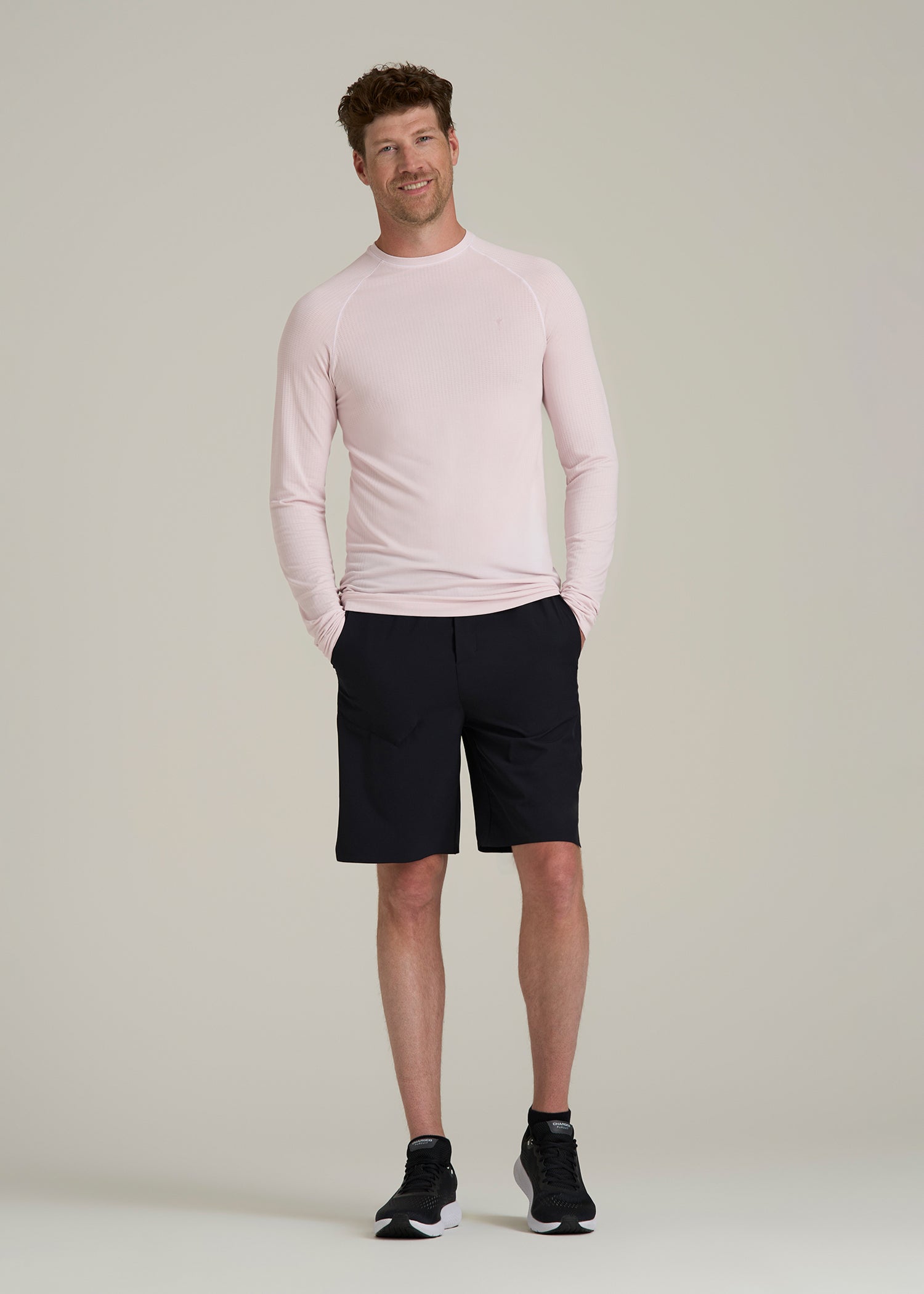 Long Sleeve Vented Performance Top in Grey Lilac