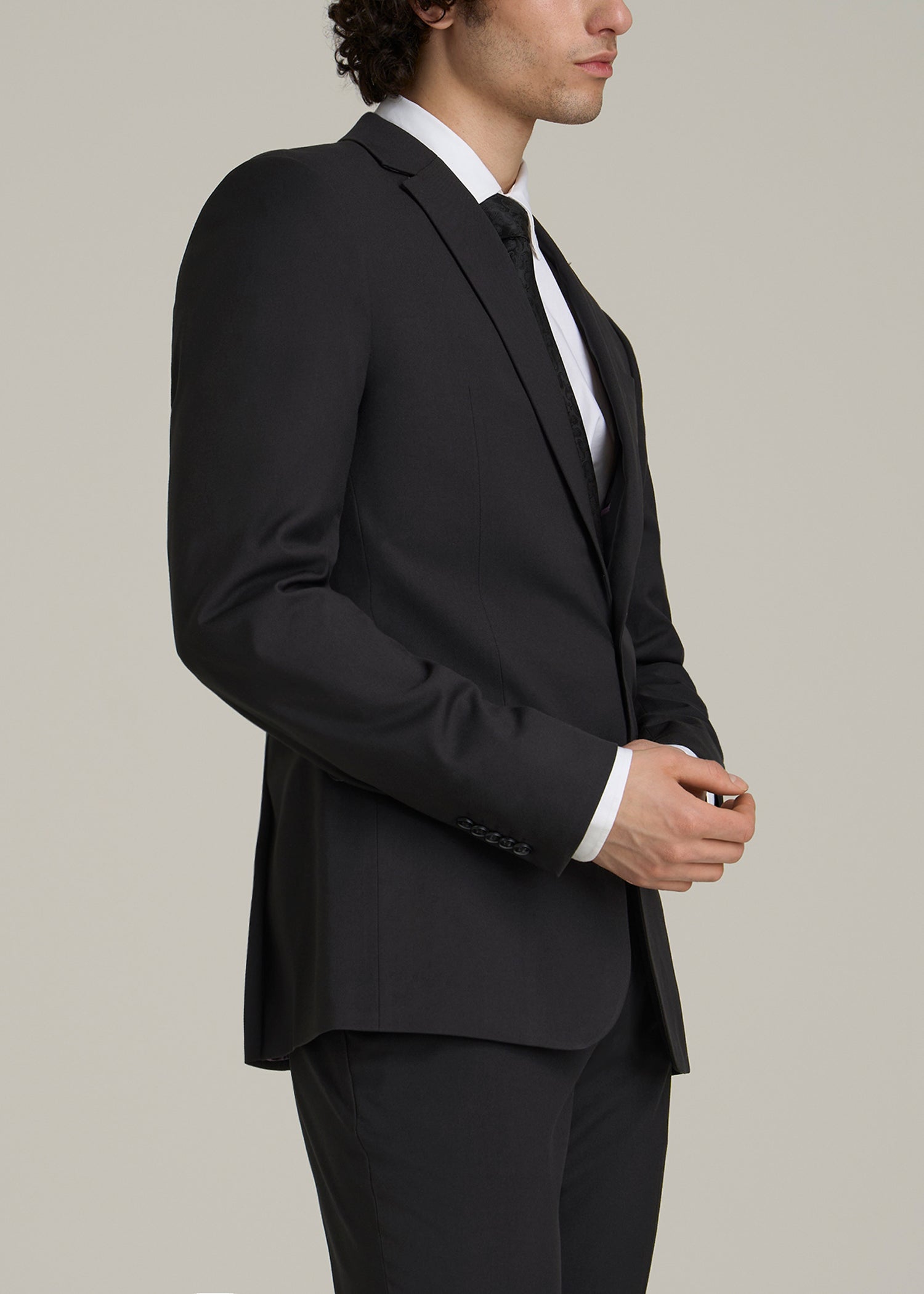 Suit Jacket for Tall Men in Black