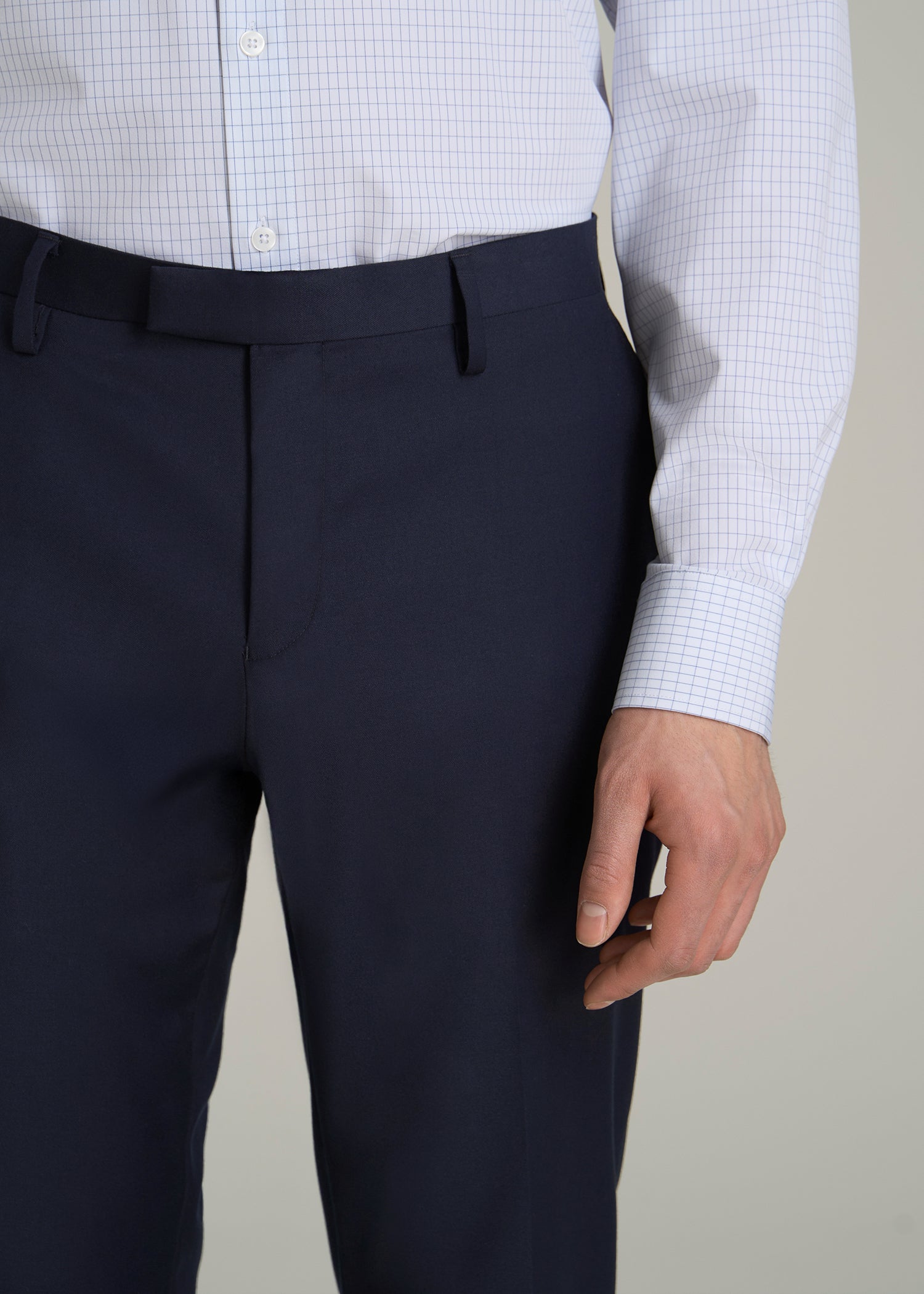 Suit Trousers for Tall Men in True Navy