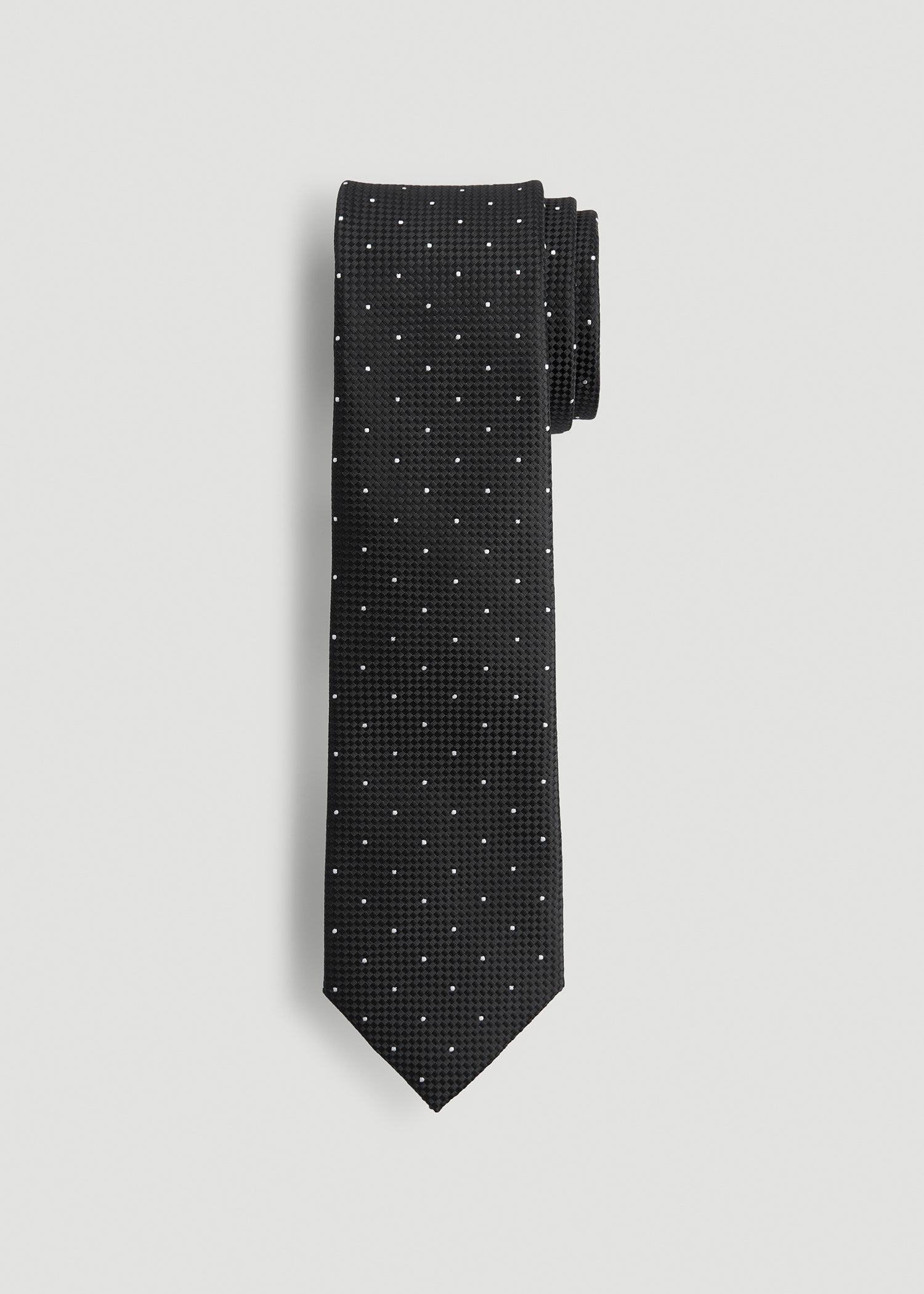 Dress Ties for Tall Men in Black Dot
