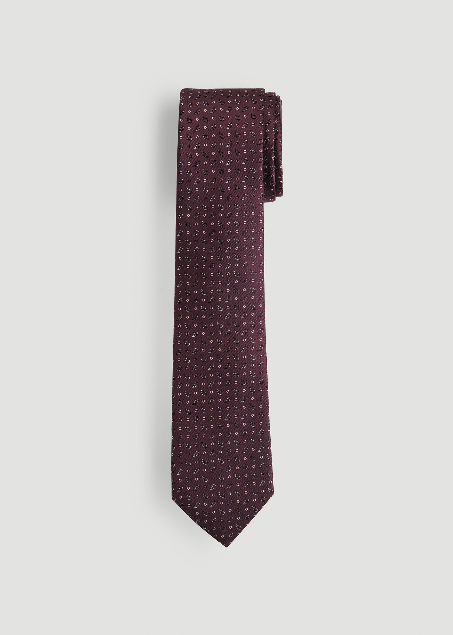 Dress Ties for Tall Men in Port Royal Micro Paisley