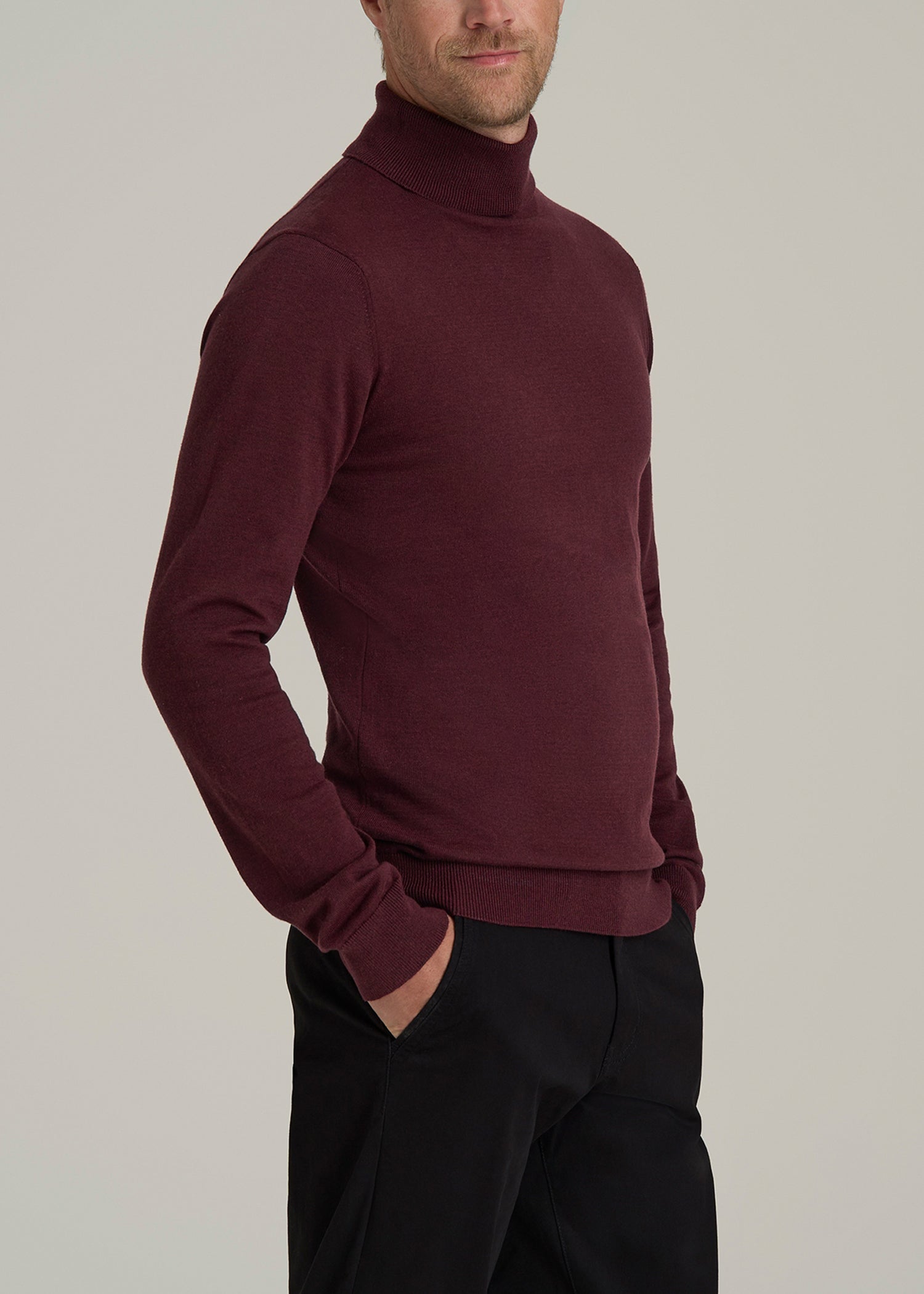 Men's Tall Turtleneck Sweater in Port Royale