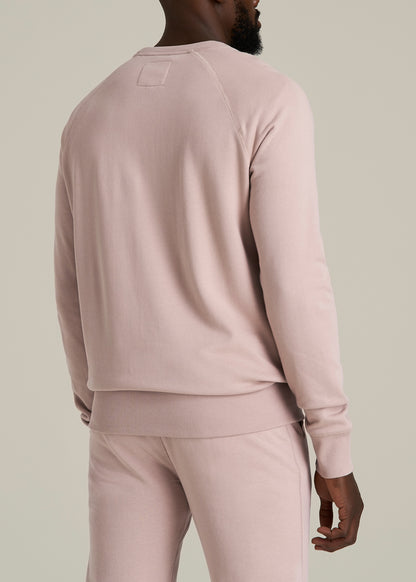 Wearever 2.0 French Terry Crewneck Sweatshirt for Tall Men in Desert Rose
