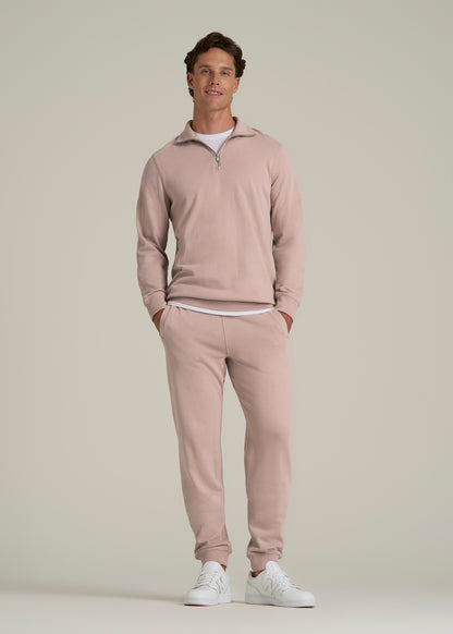 Wearever 2.0 French Terry Quarter-Zip Tall Men's Sweatshirt in Desert Rose