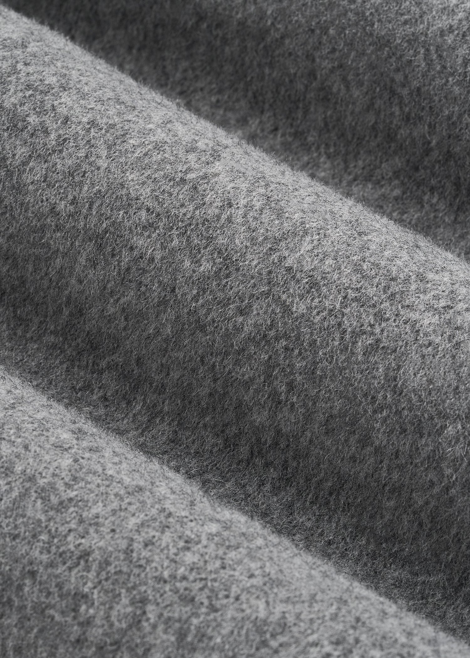 Wool Coat for Tall Men in Mid Grey Mix