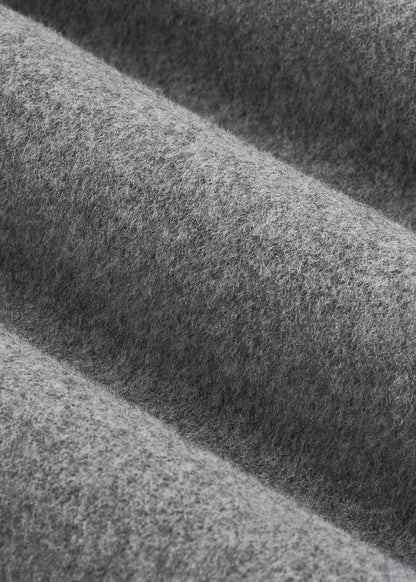 Wool Coat for Tall Men in Mid Grey Mix