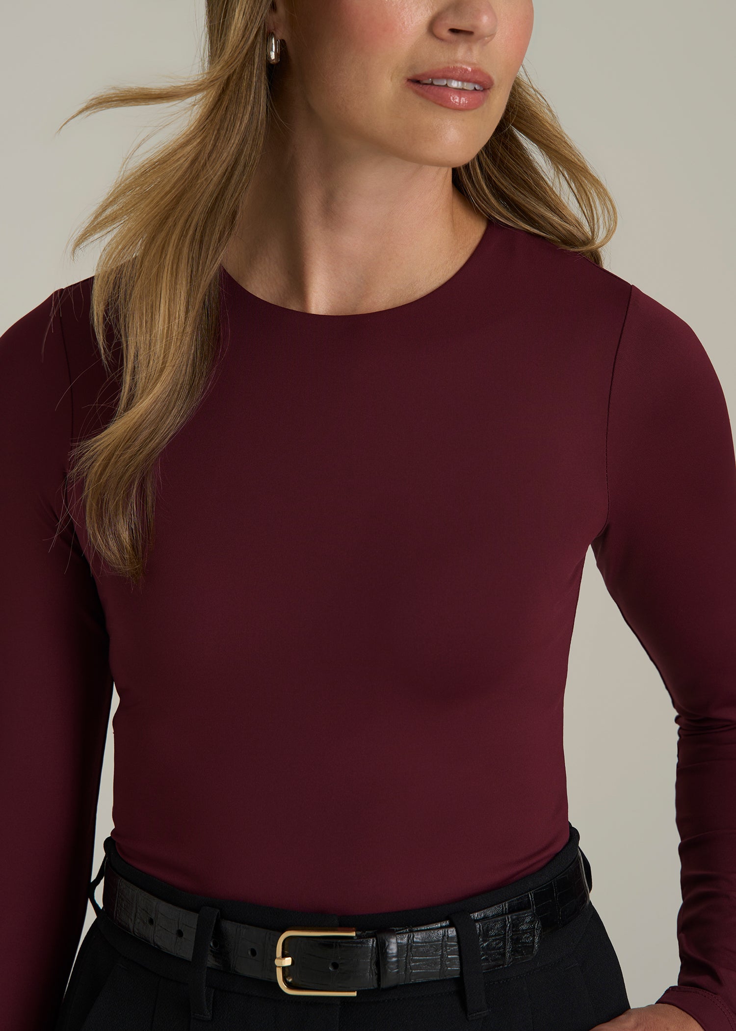 Long Sleeve Bodysuit for Tall Women in Port Royale