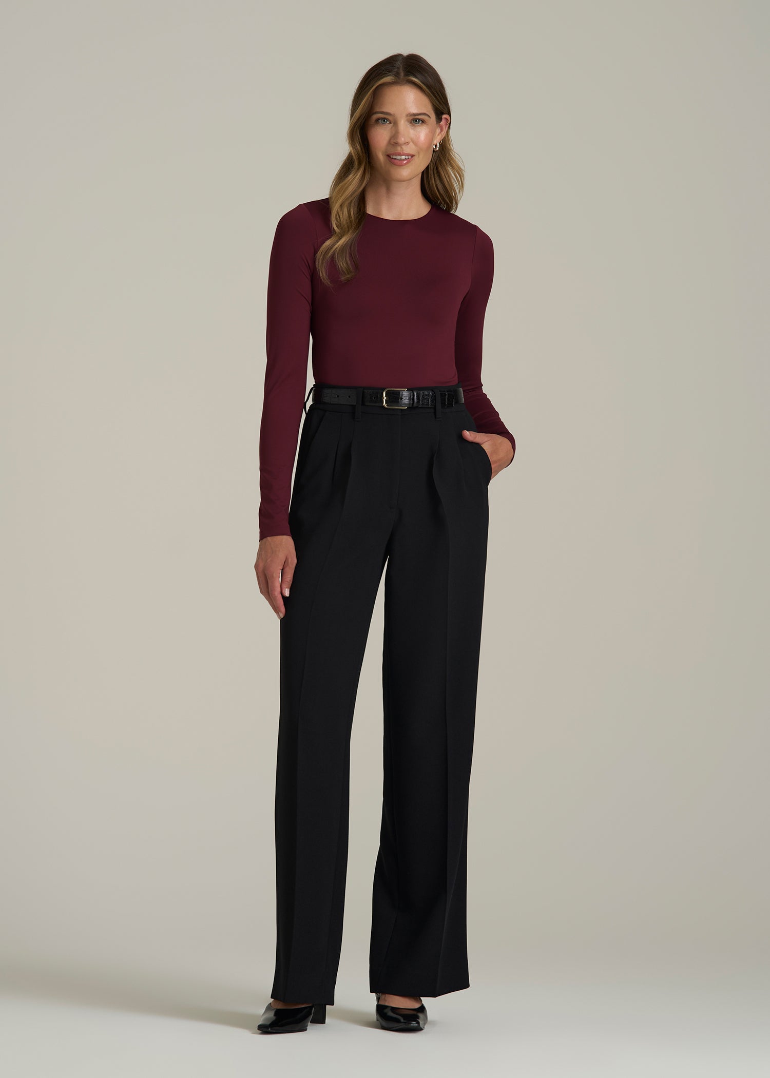 Long Sleeve Bodysuit for Tall Women in Port Royale
